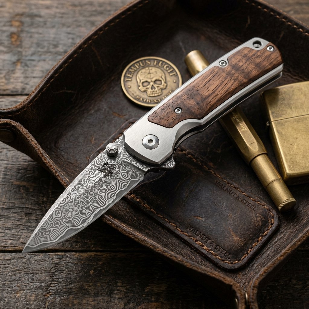 Titan Damascus Gentleman EDC Pocket Knife
