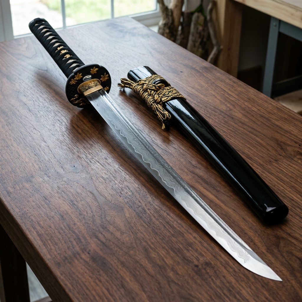 Imperial Damascus Katana Samurai Battle Sword